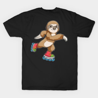 Sloth as Skater with Inline skates T-Shirt